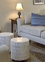 living room staged by Elizabeth Freeman for WGME News