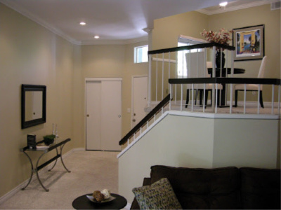 living room after staging