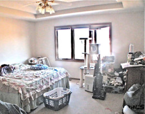 Bedroom before staging