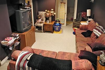 Basement before staging