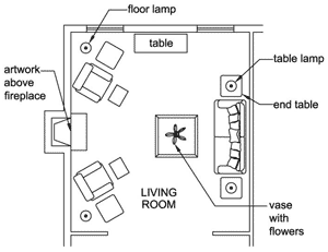 Sample Living Room Floor Plan