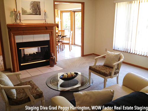 Living Room After Staging Peggy Harrington