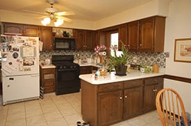 kitchen before staging Jodi Whalen