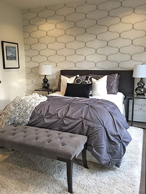 staged home bedroom