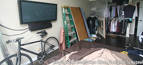 Bedroom before staging