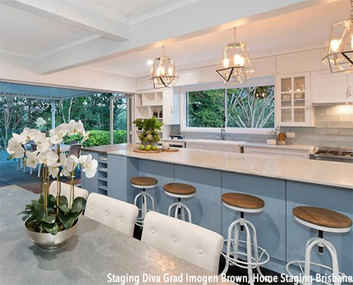 Kitchen after staging