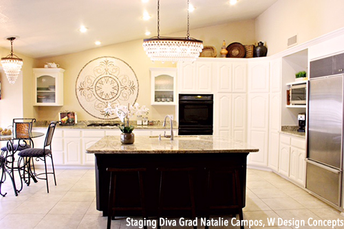 Kitchen after staging