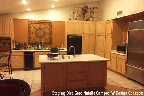 Kitchen before staging