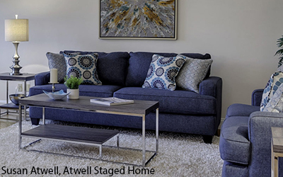 LIving Room Staged by Susan Atwell