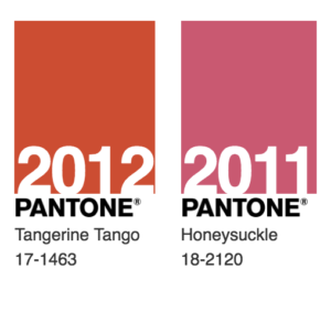 Pantone 2012 and 2011 Colors